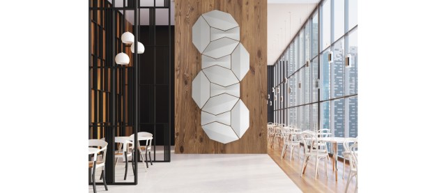 Bow sound absorbing wall panels